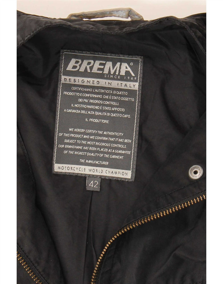 Brema Womens Graphic Utility Jacket IT 42 Medium Black
