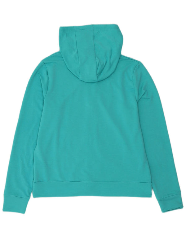 UNDER ARMOUR Womens Oversized Zip Hoodie Sweater UK 10 Small Turquoise