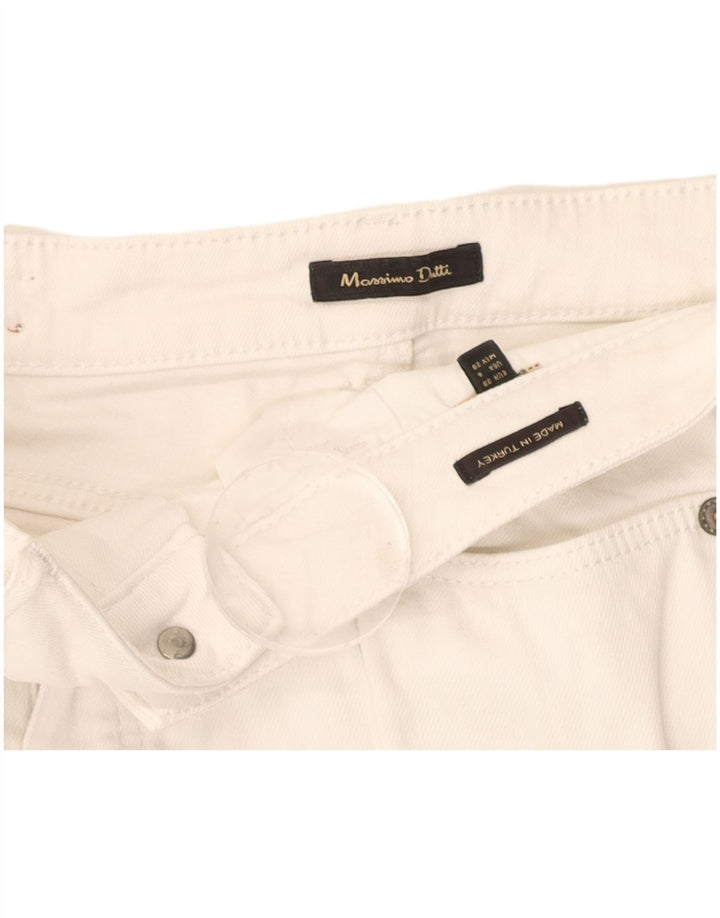 MASSIMO DUTTI Womens Straight Jeans EU 38 Small W28 L26 White