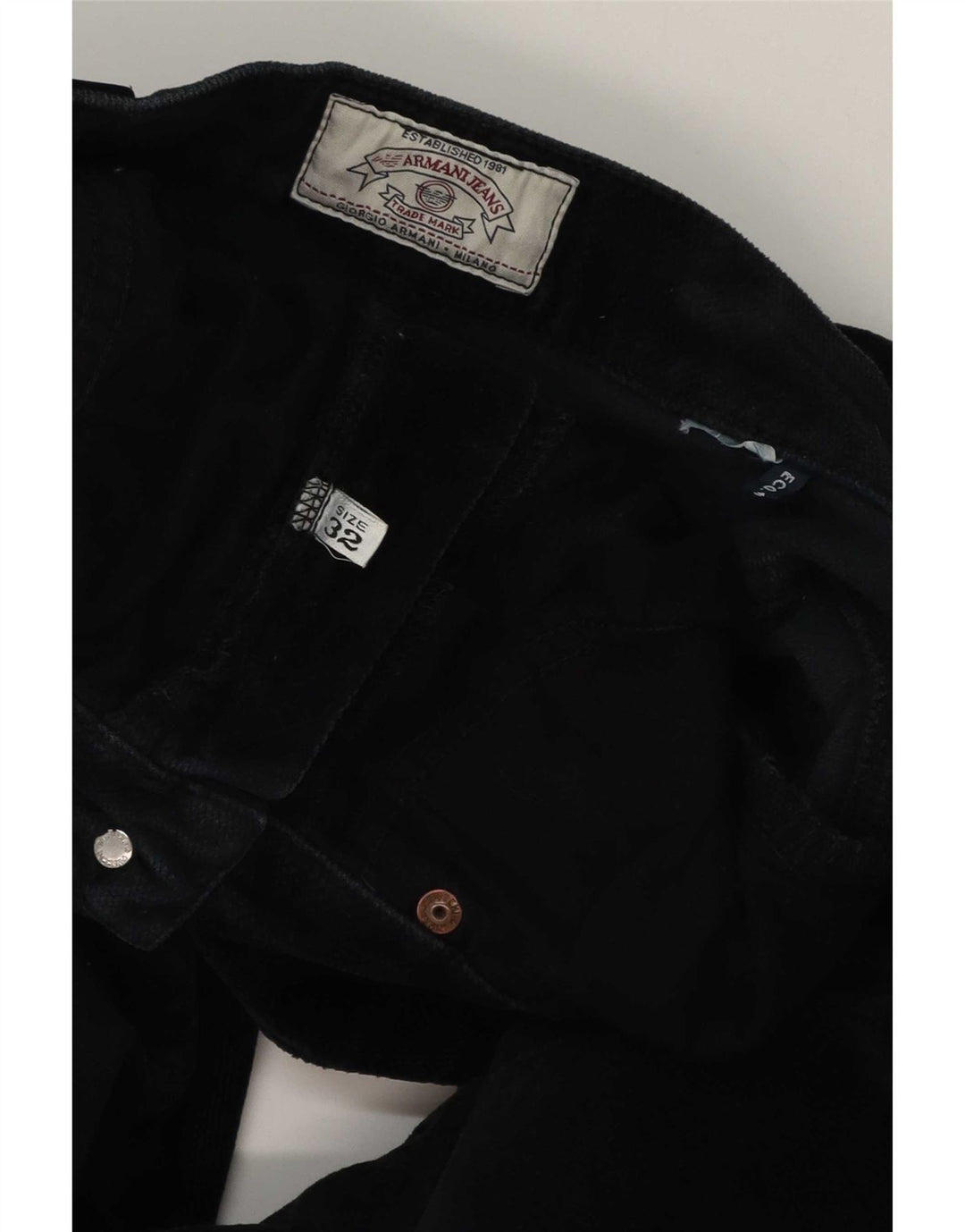 Armani Womens Slim Casual Trousers W32 L29 Black