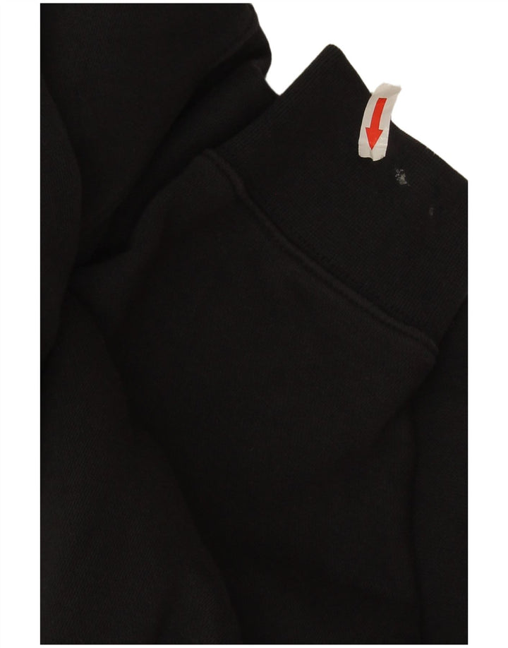 Nike Womens Crop Oversized Sweatshirt Jumper UK 14 Medium Black Cotton