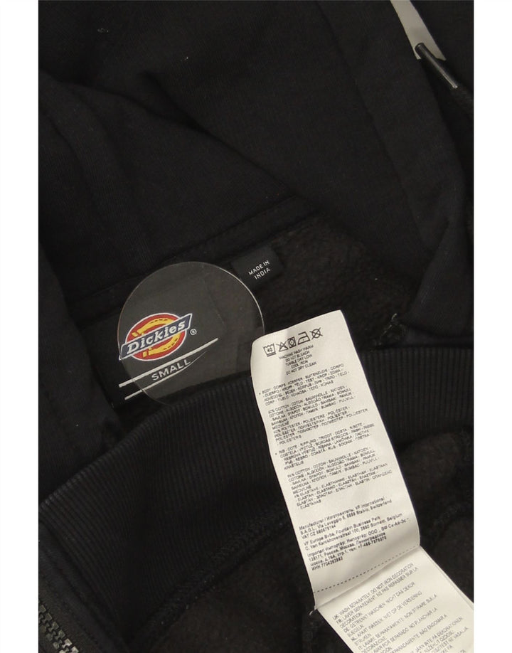 Dickies Mens Zip Hoodie Sweater Small Black Cotton