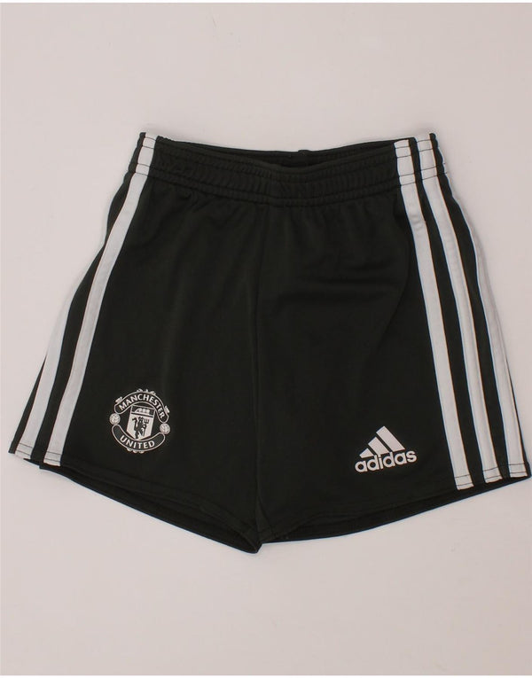 ADIDAS Boys Manchester United Sport Shorts 3-4 Years  Black Polyester