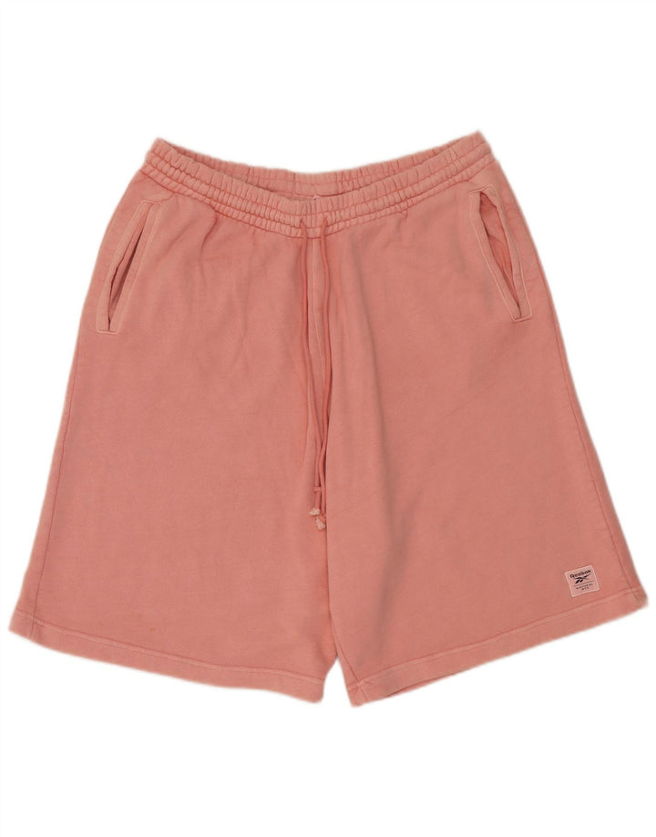 Reebok Mens Sport Shorts Large Pink Cotton