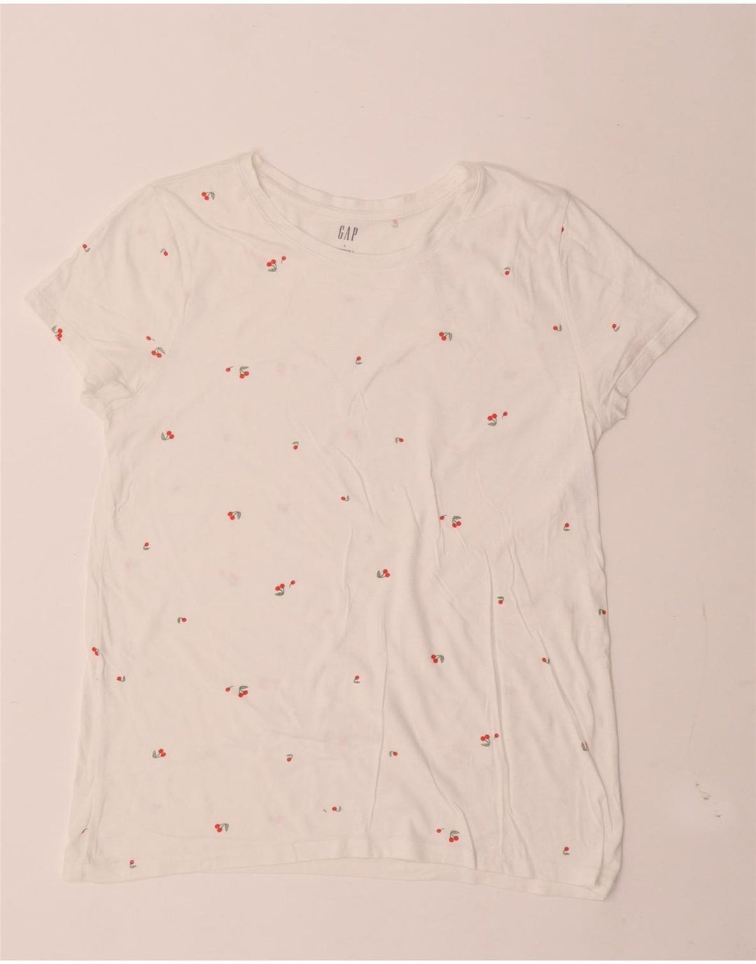 Gap Womens T-Shirt Top UK 14 Large White Spotted