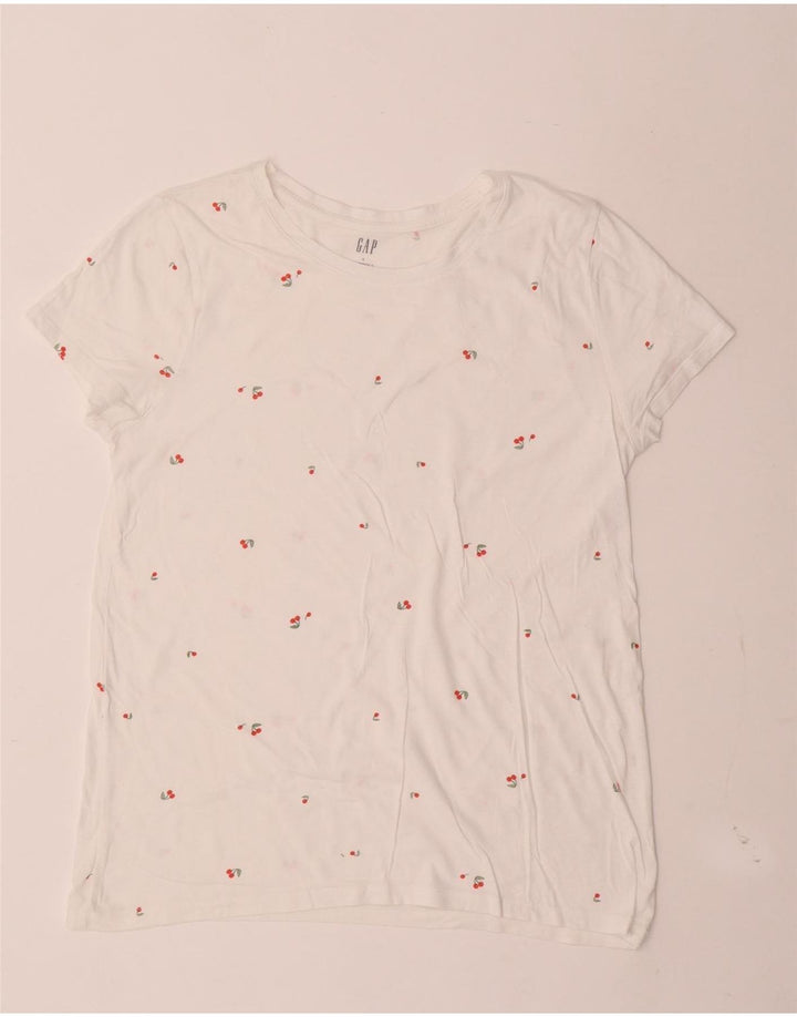 Gap Womens T-Shirt Top UK 14 Large White Spotted