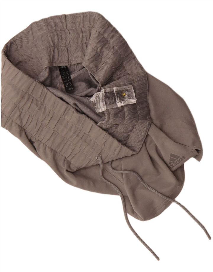 Adidas Womens Sport Shorts UK 14 Medium Grey Polyester