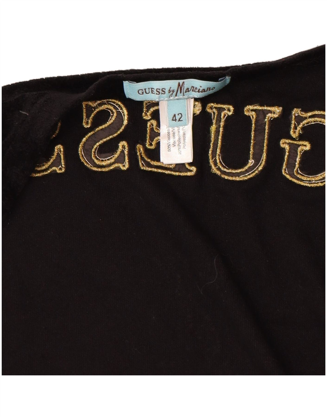 GUESS BY MARCIANO Womens Graphic Wrap Cardigan Top IT 42 Medium Black