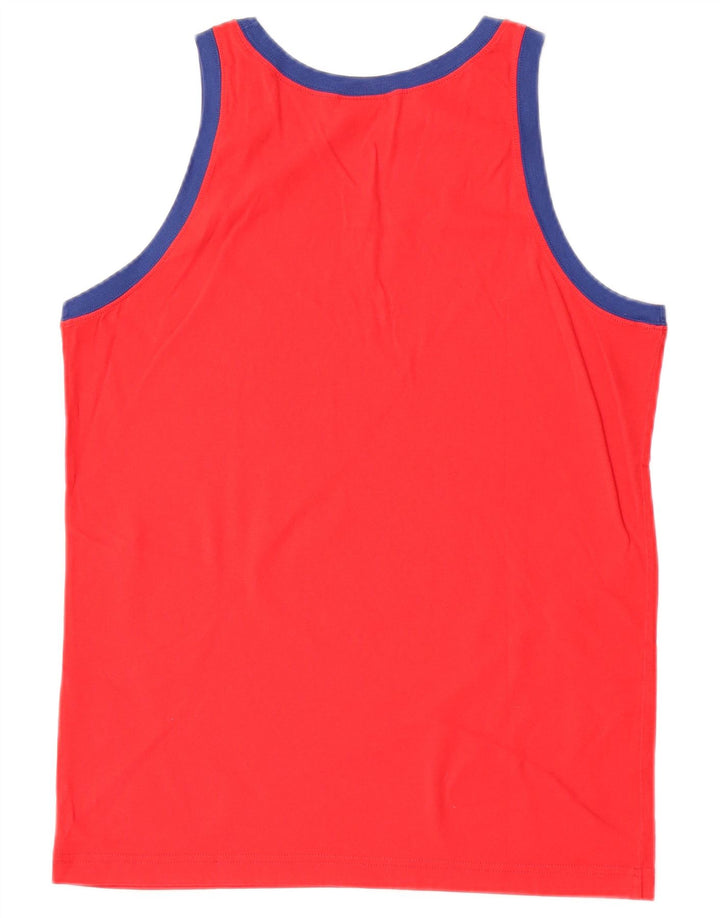 Champion Mens Graphic Vest Top Medium Red Cotton
