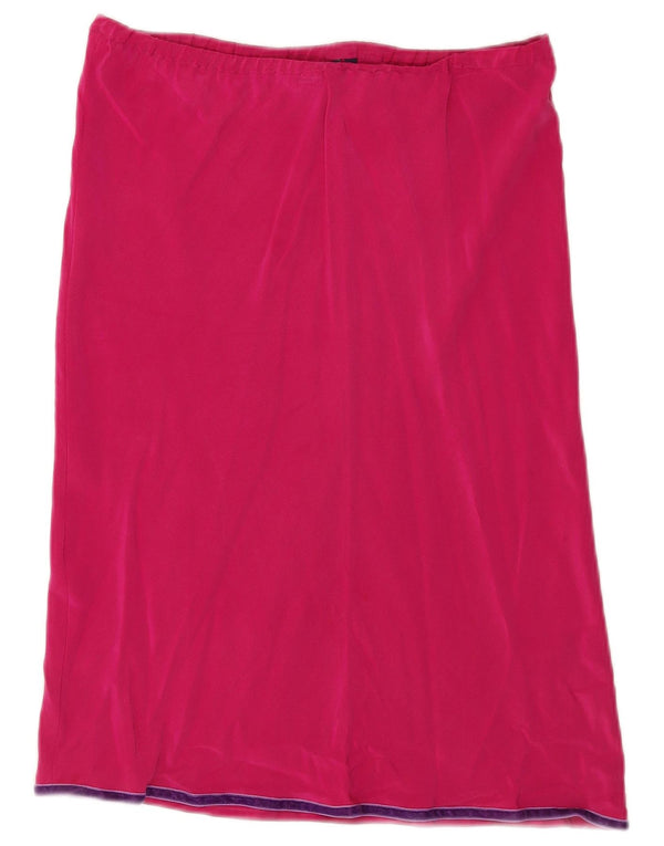 Boden Womens Straight Skirt UK 10 Small W32 Pink Silk