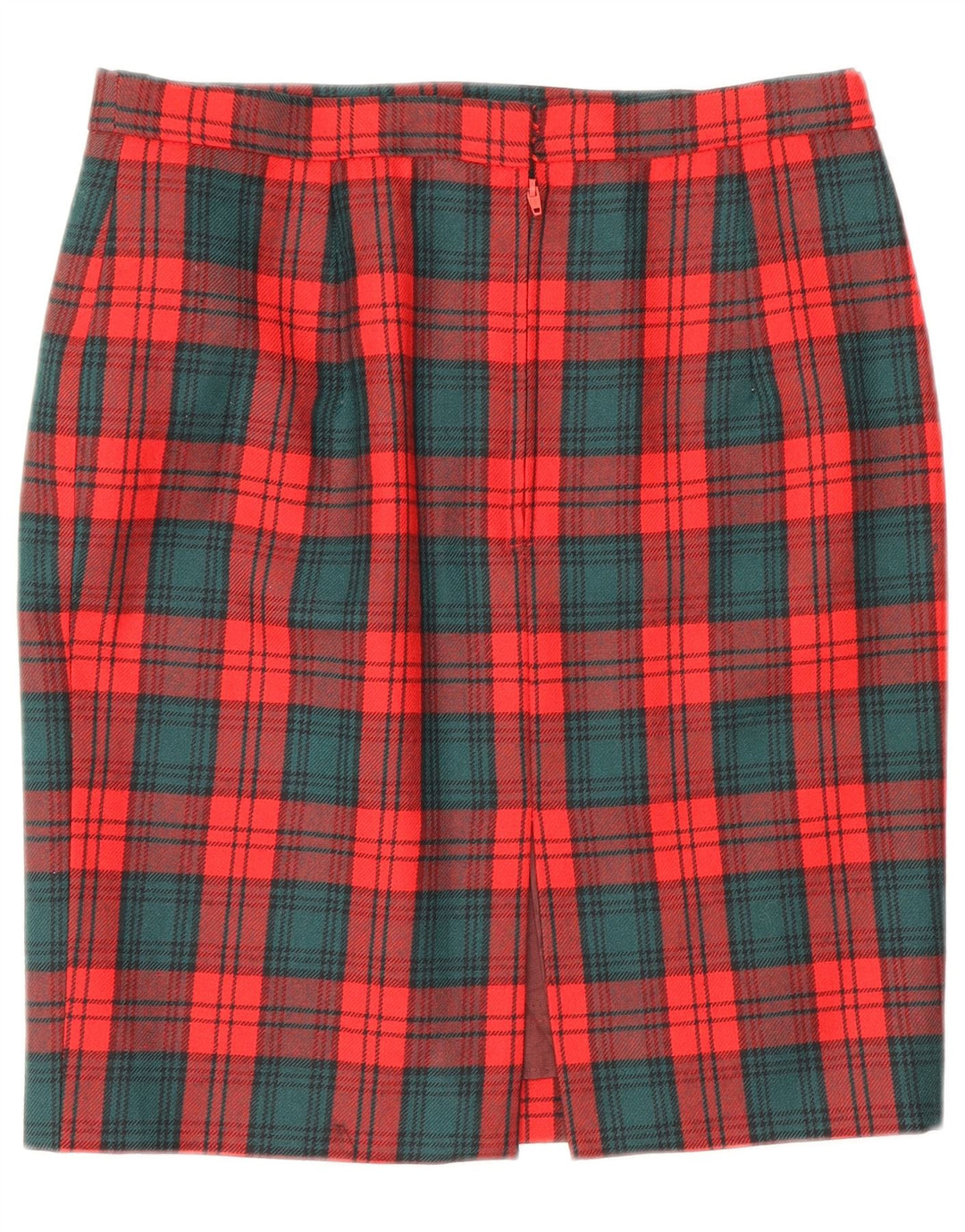 Vintage Womens Pencil Skirt W28 Medium  Red Plaid