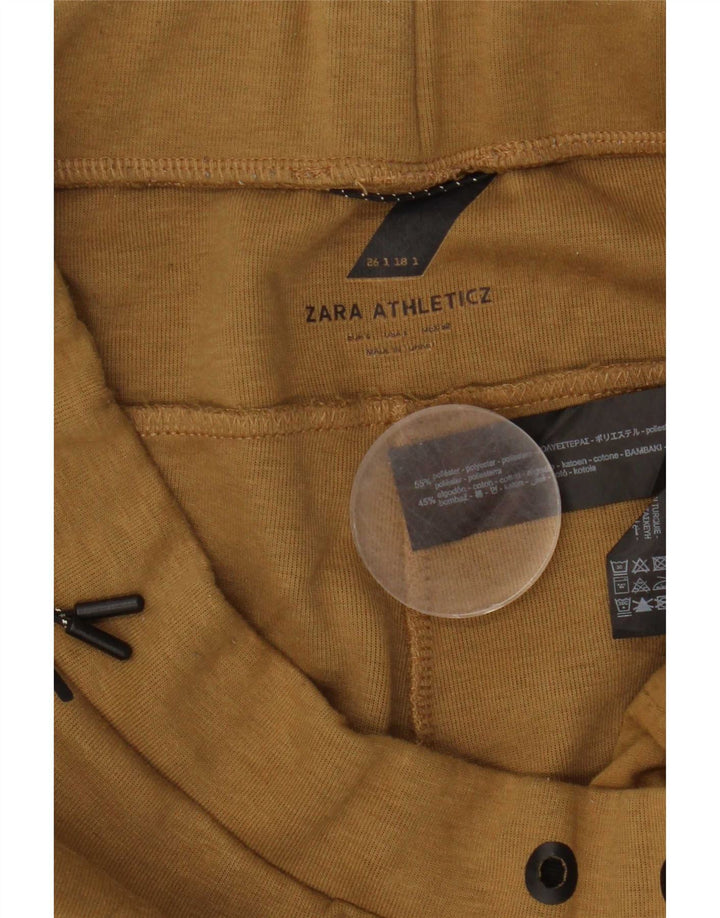 Zara Mens Tracksuit Trousers Joggers Large  Brown Polyester