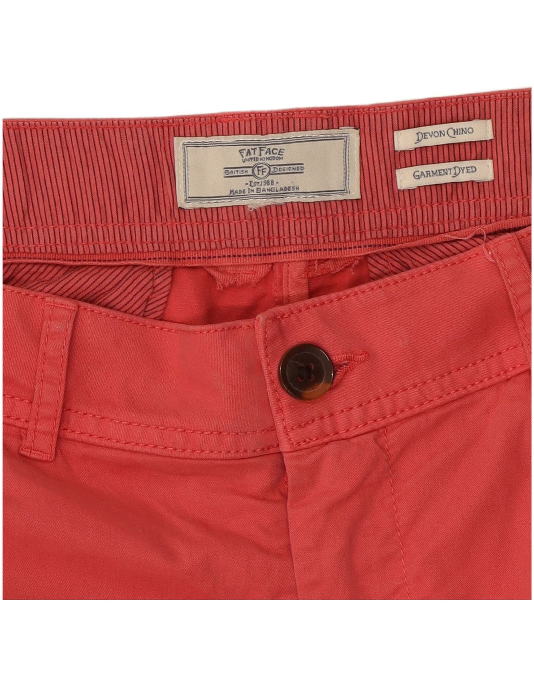 Fat Face Womens Devon Slim Chino Trousers W30 L26 Red