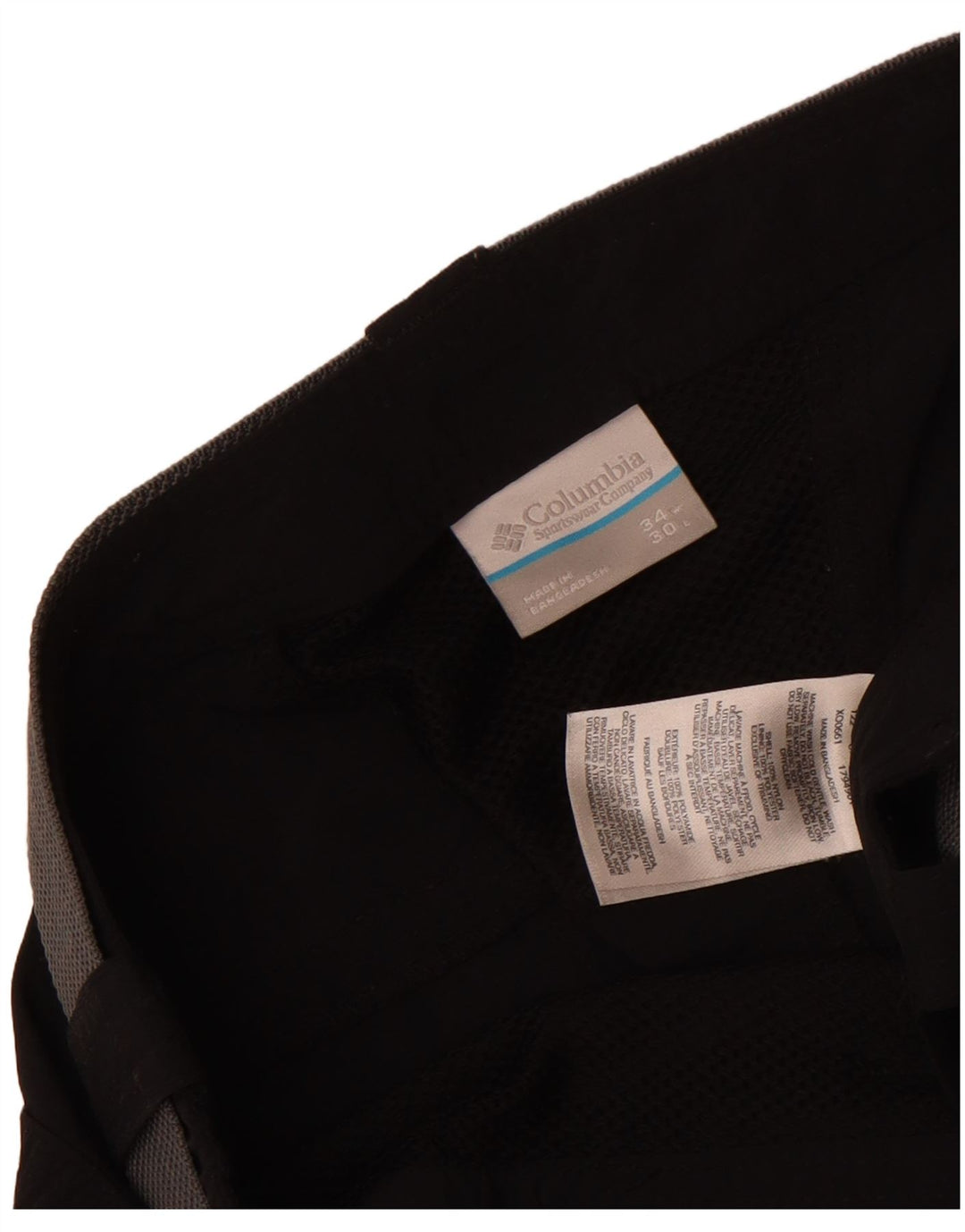 Columbia Mens Straight Cargo Trousers W34 L30 Black Nylon