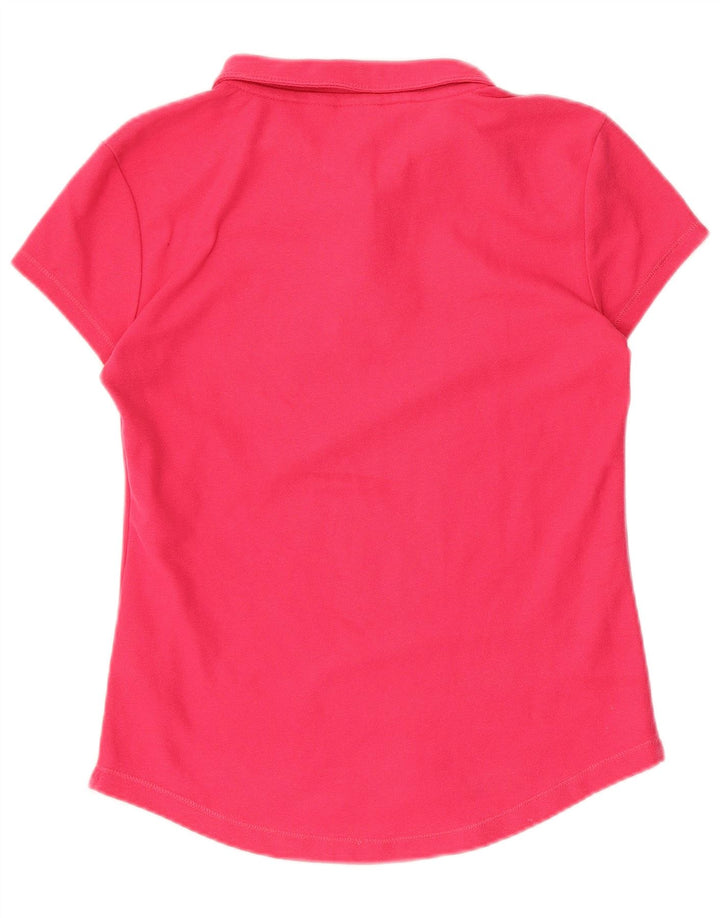 LA GEAR Womens Polo Shirt UK 12 Medium  Pink Polyester