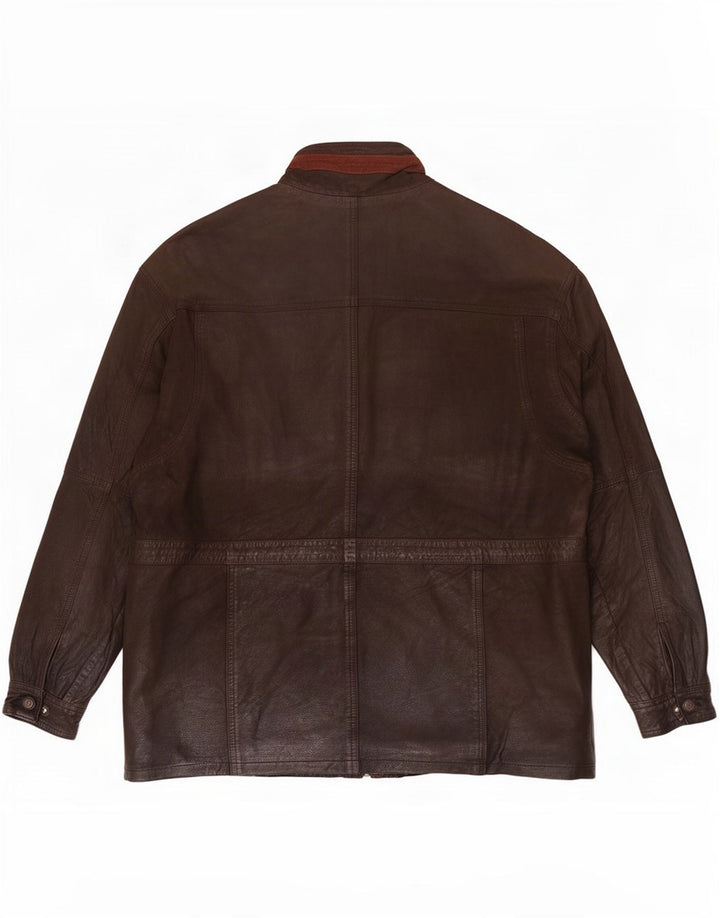 Torus Mens Leather Jacket UK 40 Large Brown