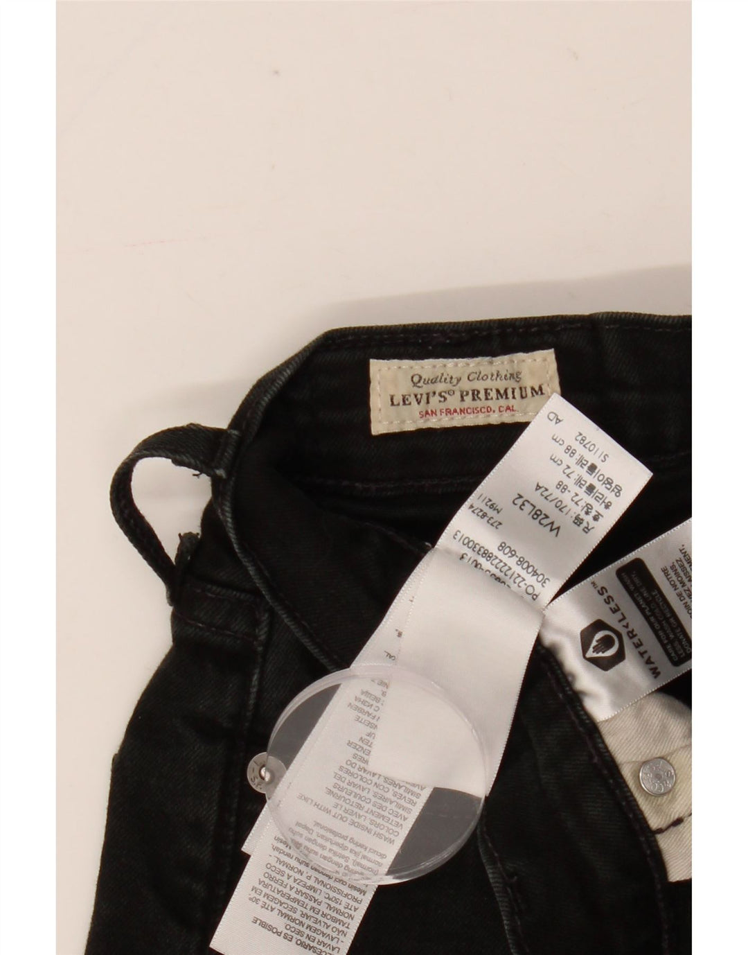 Levi's Womens Skinny Jeans W28 L32 Black Cotton