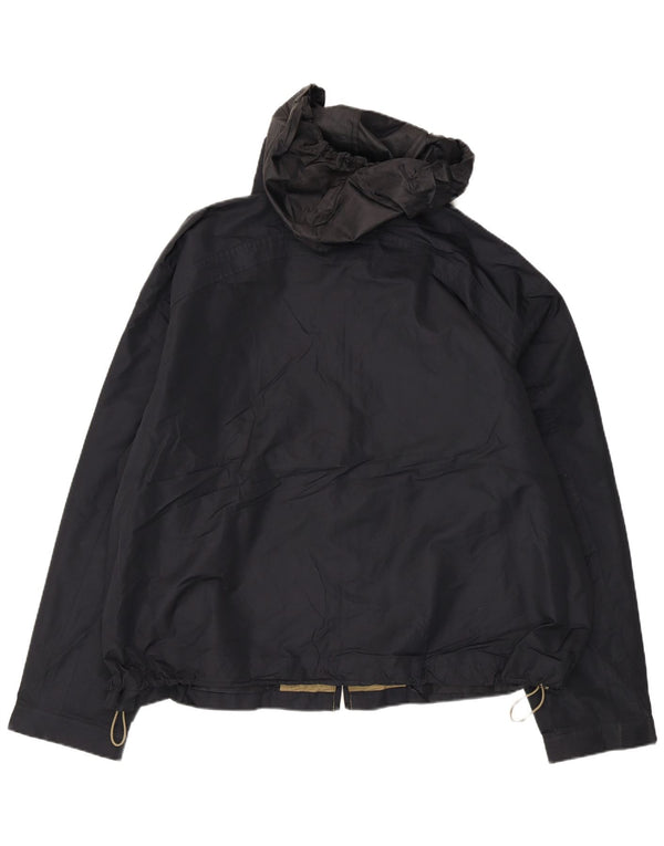 London Fog Mens Hooded Rain Jacket UK 44 2XL Black Polyester