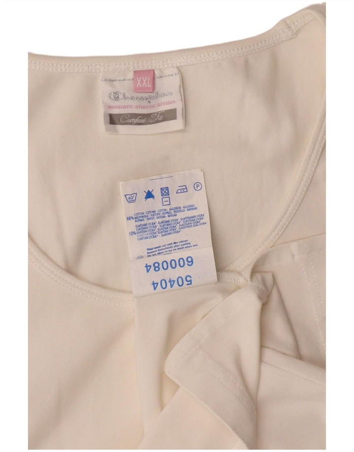 CHAMPION Womens Comfort Fit T-Shirt Top UK 20 2XL White Cotton