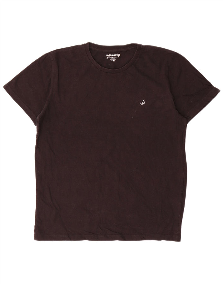 Jack & Jones Mens T-Shirt Top Medium Black Cotton