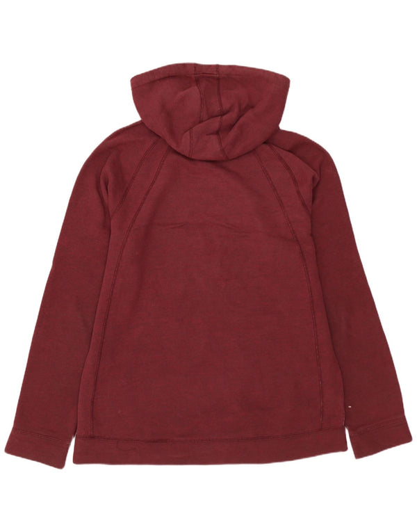 JORDAN Mens Hoodie Jumper Large Maroon Cotton