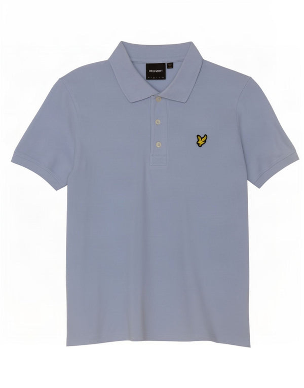 Lyle & Scott Mens Polo Shirt Medium Blue Cotton