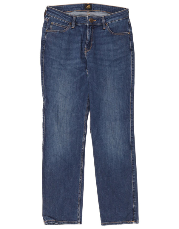 Lee Womens Marion Straight Jeans W31 L31 Blue Cotton