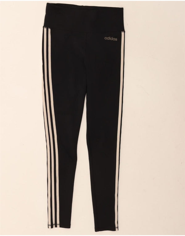 Adidas Womens Climalite Leggings UK 8/10 Small Black Polyester