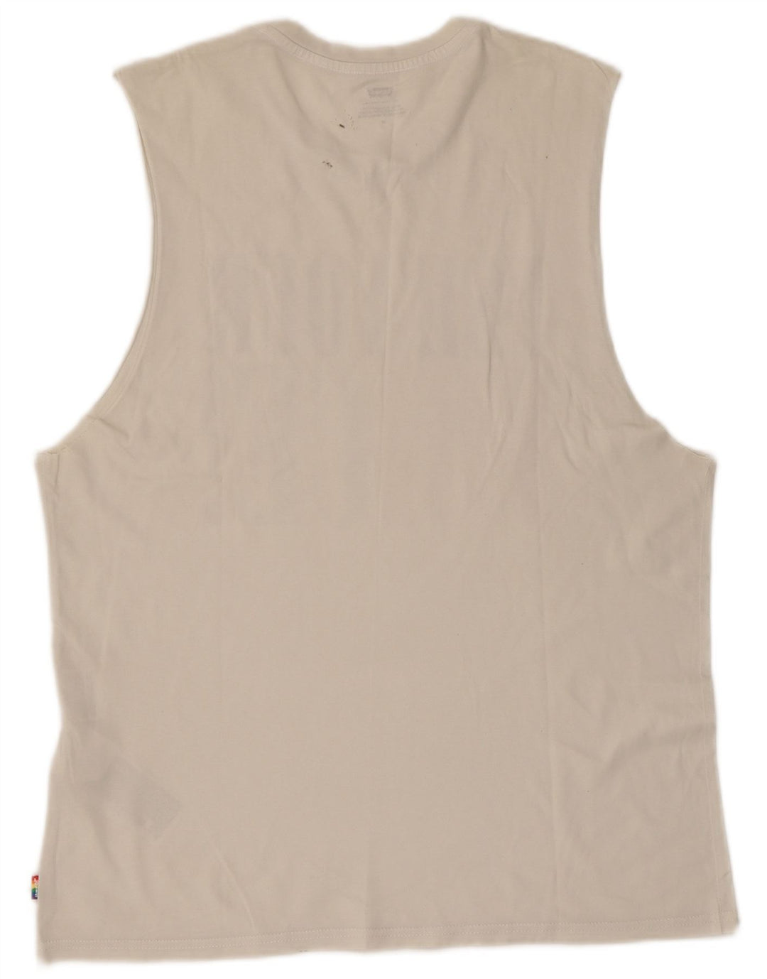LEVI'S Mens Graphic Vest Top Medium White Cotton