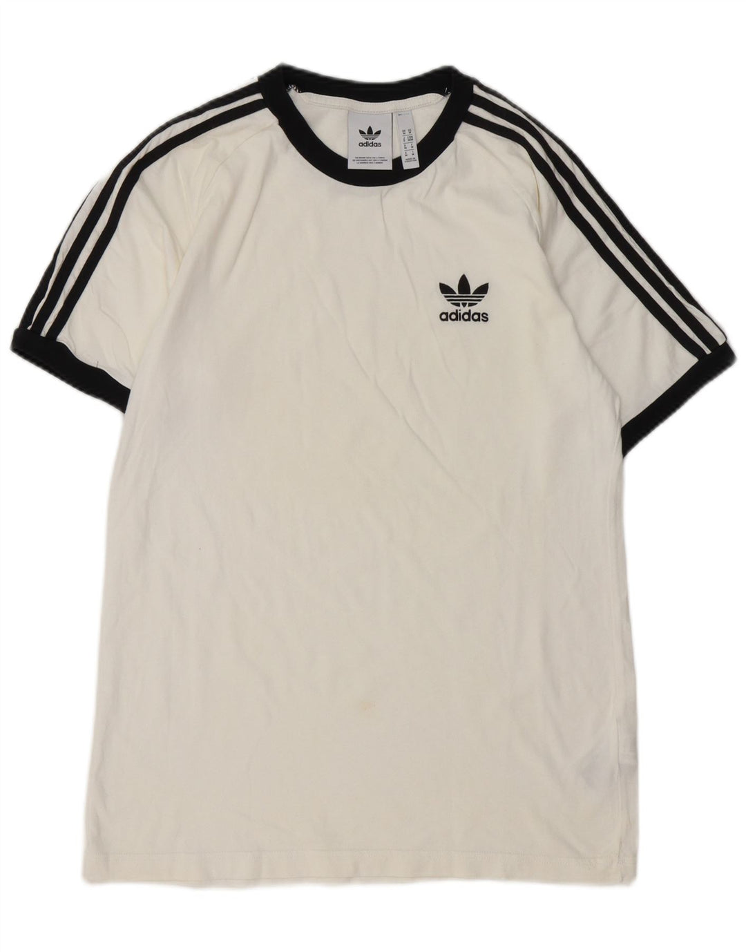 ADIDAS Mens T-Shirt Top Medium White Cotton