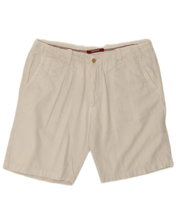Carrera Mens Chino Shorts IT 54 2XL W38 White Cotton