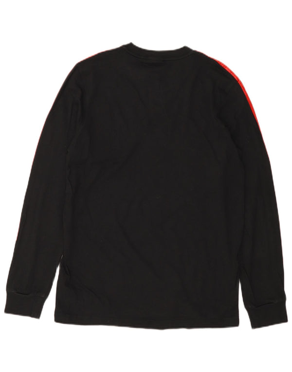 Adidas Mens Graphic Top Long Sleeve Small Black Cotton
