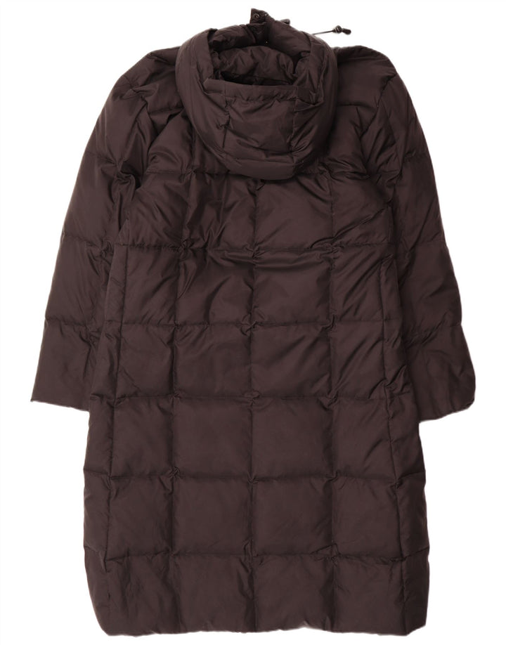 Authentic Womens Hooded Padded Coat IT 48 XL Black Nylon