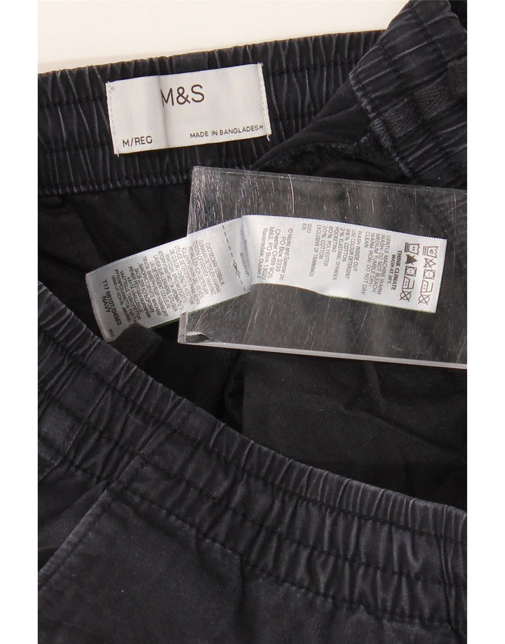 Marks & Spencer Mens Straight Chino Trousers Medium W32 L28 Navy Blue