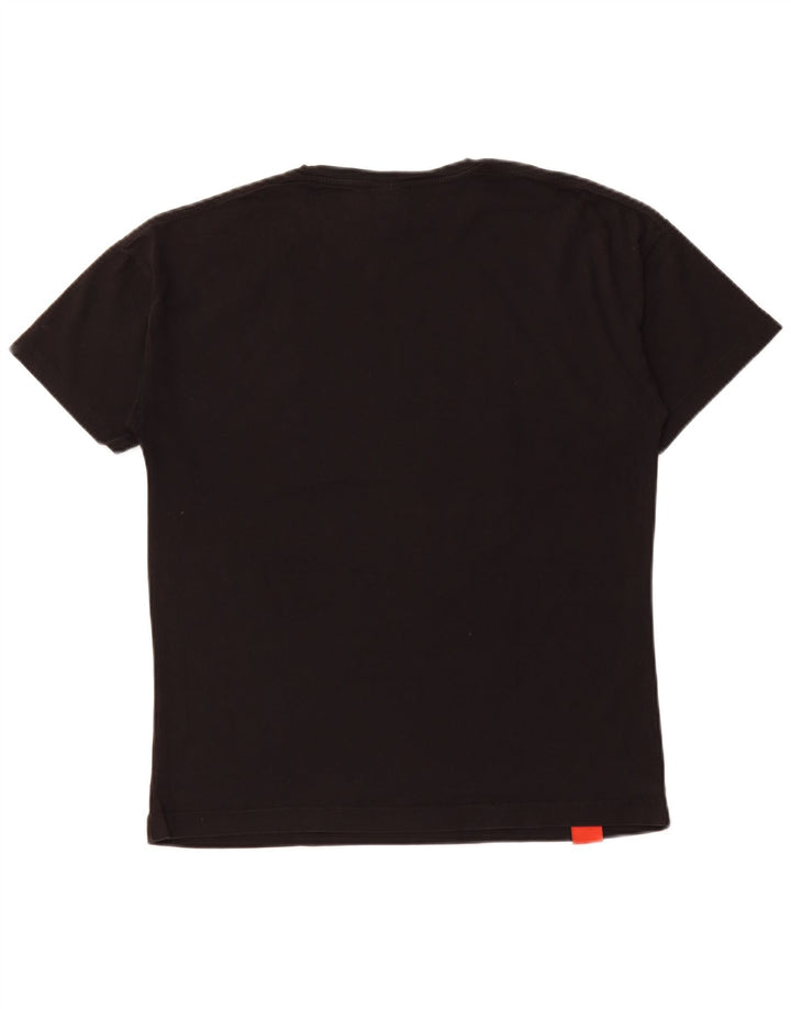 ZARA Mens Graphic T-Shirt Top Small Black Colourblock