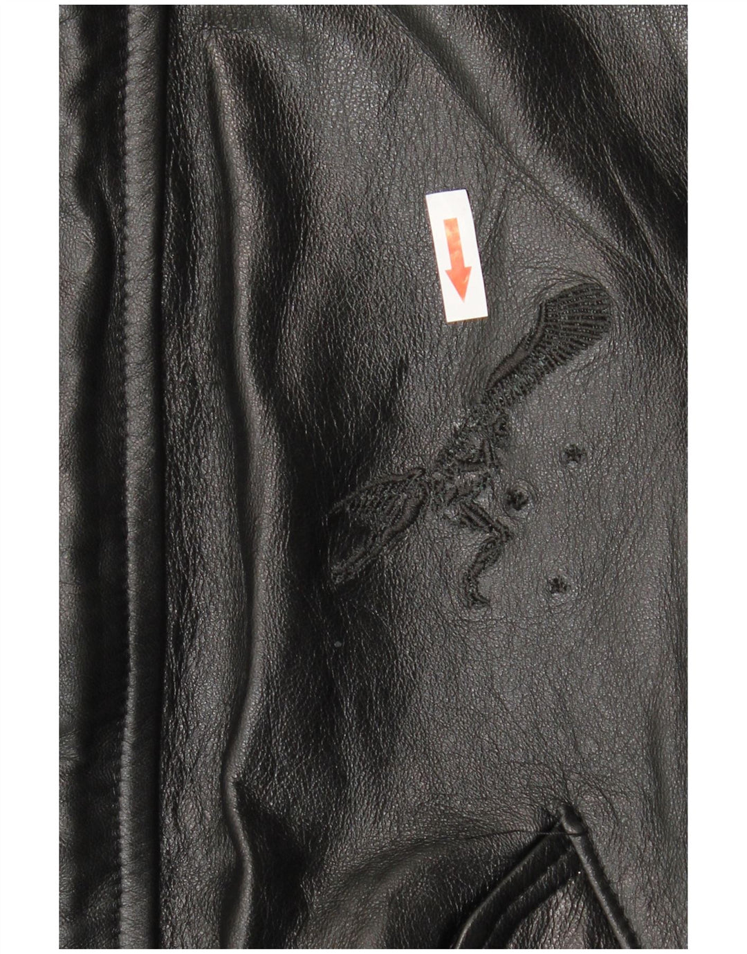 VINTAGE Mens Leather Jacket UK 36 Small Black Leather