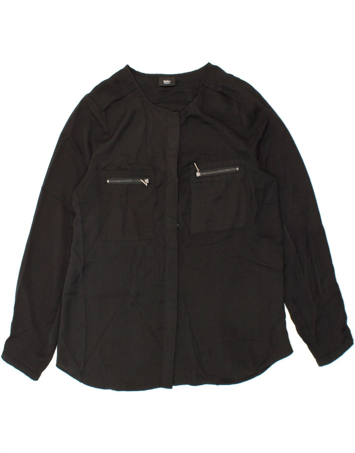 MOSSIMO Womens Shirt Blouse UK 16 Large Black Polyester Vintage Mossimo and Second-Hand Mossimo from Messina Hembry 