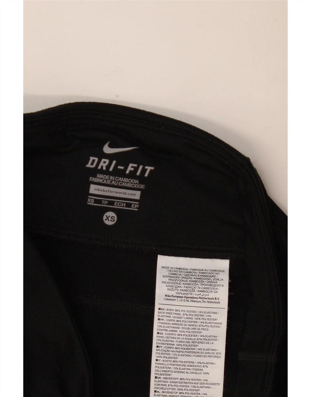 NIKE Womens Dri Fit Leggings UK 6 XS  Black Polyester