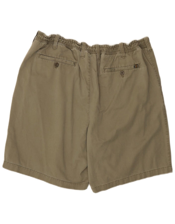 Eddie Bauer Mens Tall Pegged Chino Shorts W42 2XL Khaki Cotton