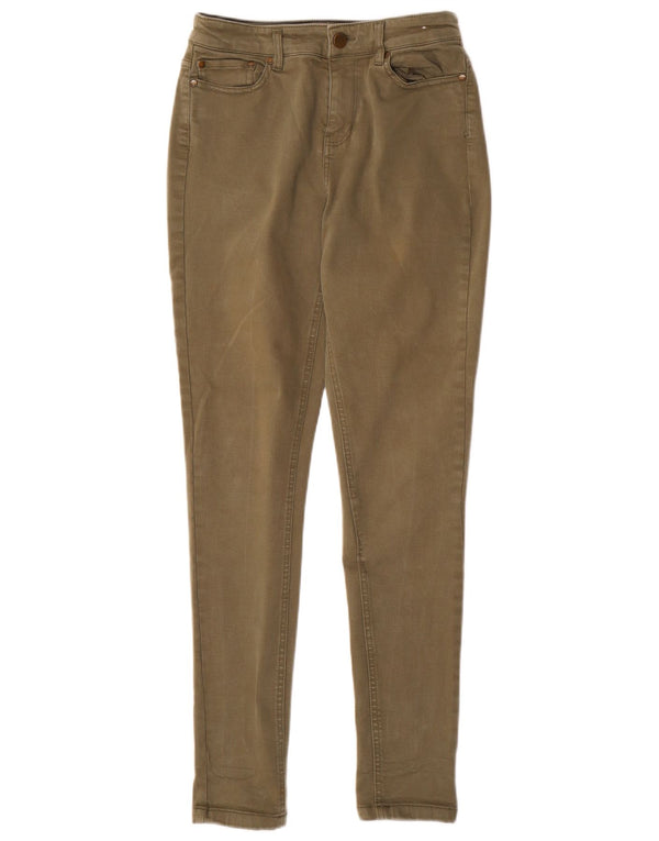 JOULES Womens Skinny Jeans UK 10 Small W28 L30 Khaki Tencel
