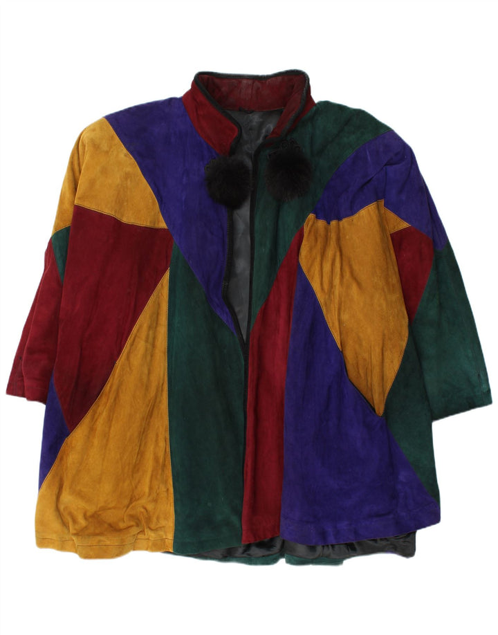 Pancaldi & B Womens Oversized Overcoat IT 42 Medium Multicoloured