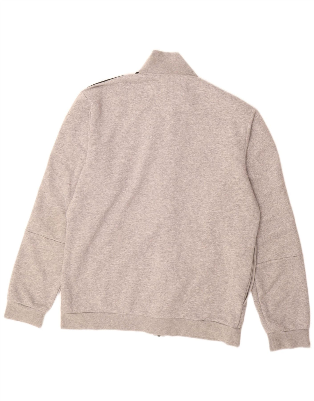 ADIDAS Mens Tracksuit Top Jacket UK 44/46 Large Grey Cotton