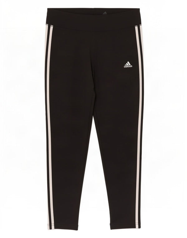 Adidas Womens Leggings UK 16/18 Large Black Polyester