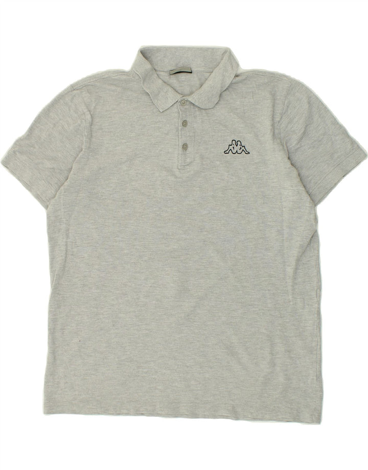 KAPPA Mens Polo Shirt Large Grey Cotton Vintage Kappa and Second-Hand Kappa from Messina Hembry 