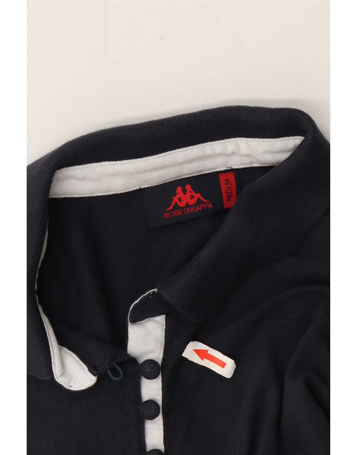 Kappa Womens Polo Shirt UK 14 Medium Navy Blue