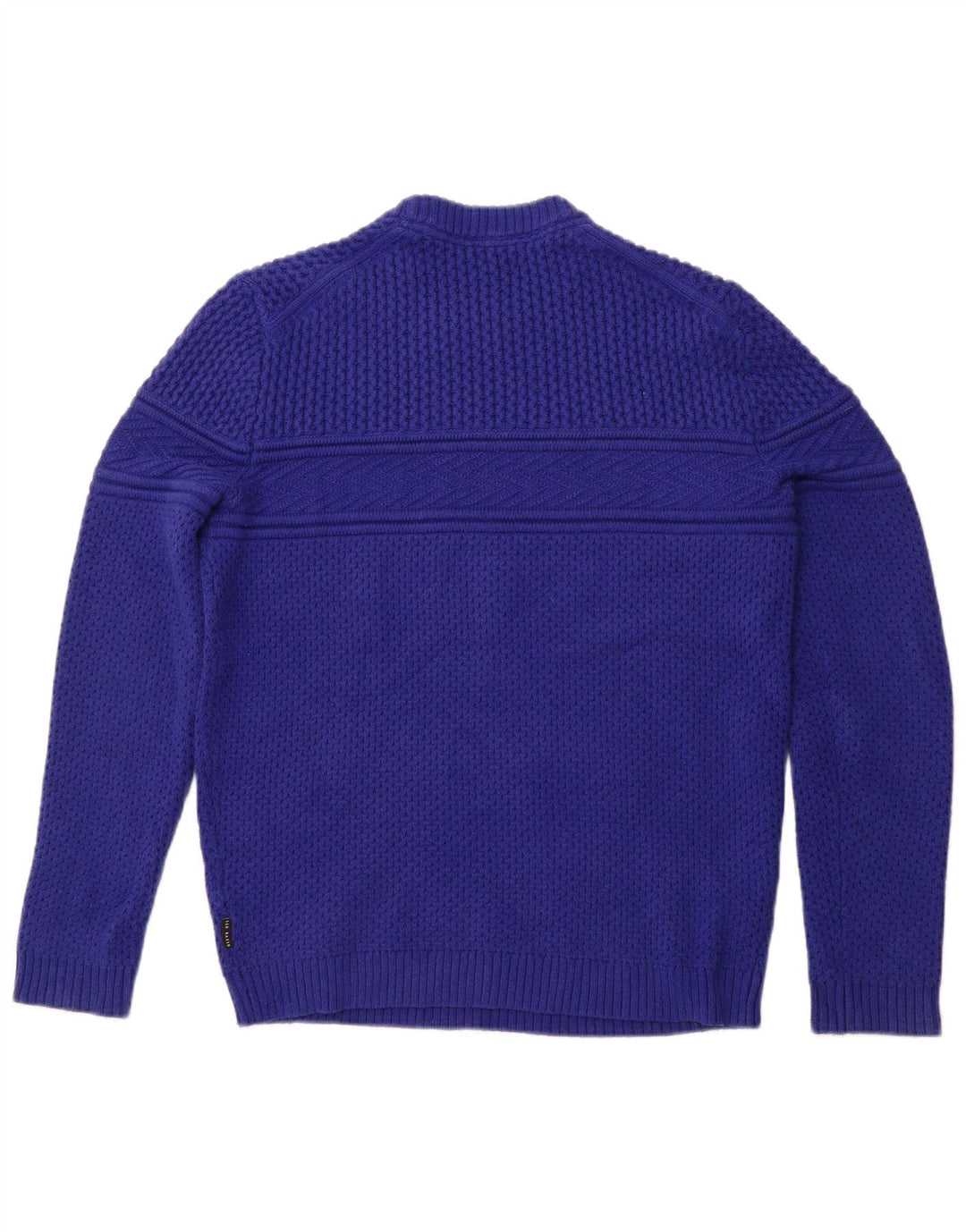 TED BAKER Mens Crew Neck Jumper Sweater Size 3 Medium Blue Cotton