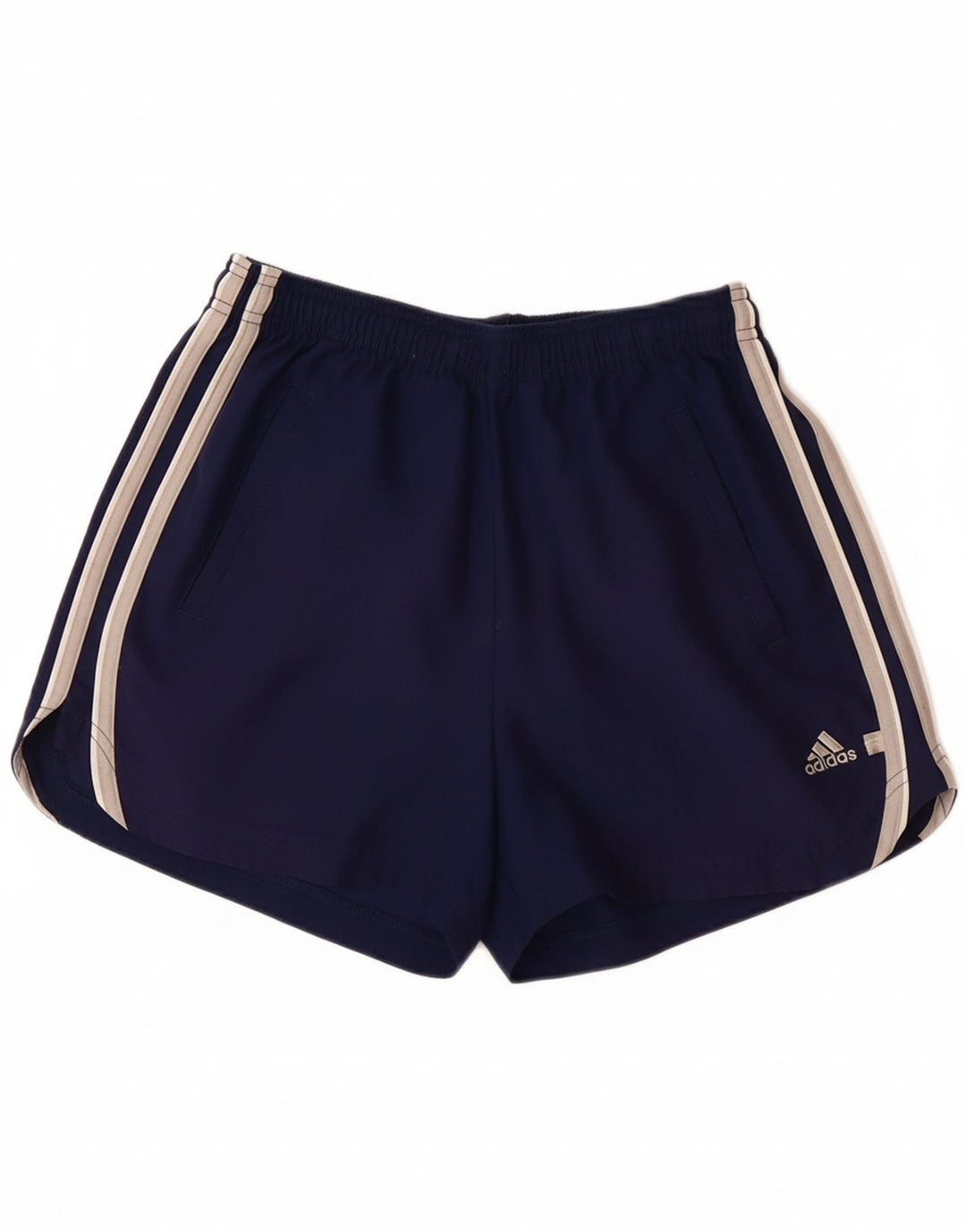 ADIDAS Womens Sport Shorts UK 12 Medium  Navy Blue Polyester