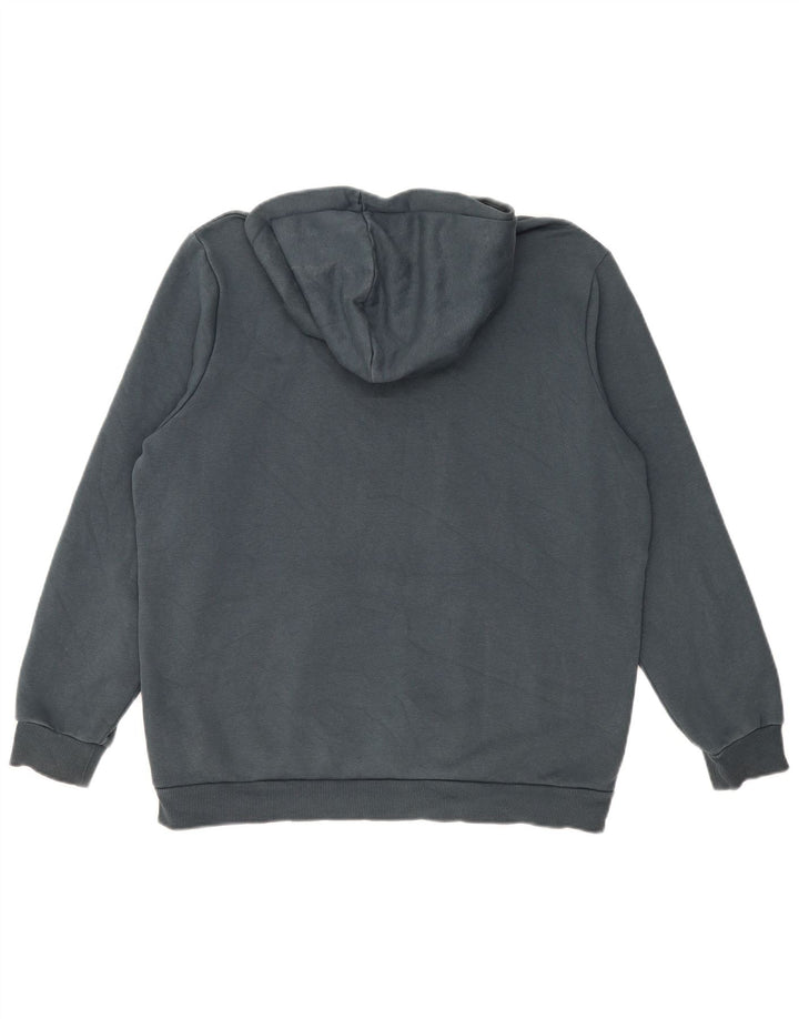 PUMA Mens Hoodie Jumper Large Blue Cotton