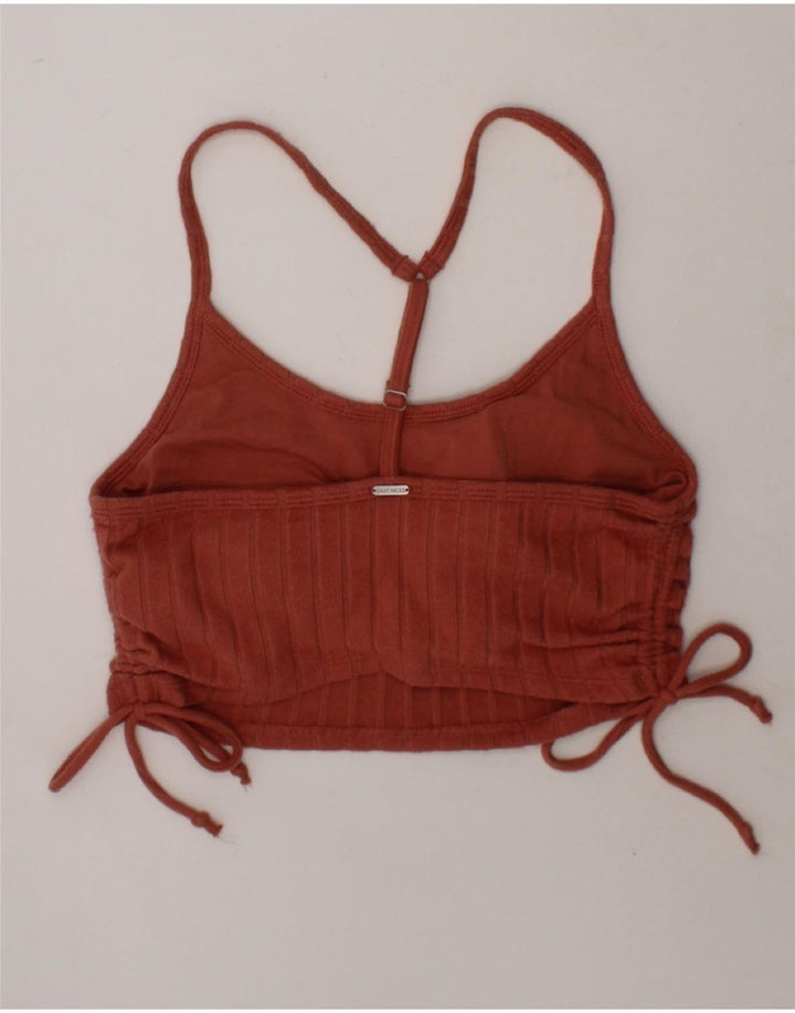 GILLY HICKS Womens Crop Top UK 8 Small Orange Vintage Gilly Hicks and Second-Hand Gilly Hicks from Messina Hembry 
