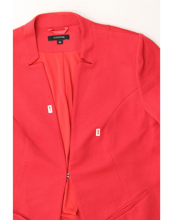 COMMA, Womens Blazer Jacket IT 44 Medium Red Polyester Vintage Comma, and Second-Hand Comma, from Messina Hembry 